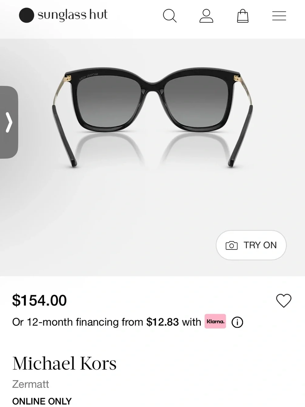 Michael Kors black sunglasses